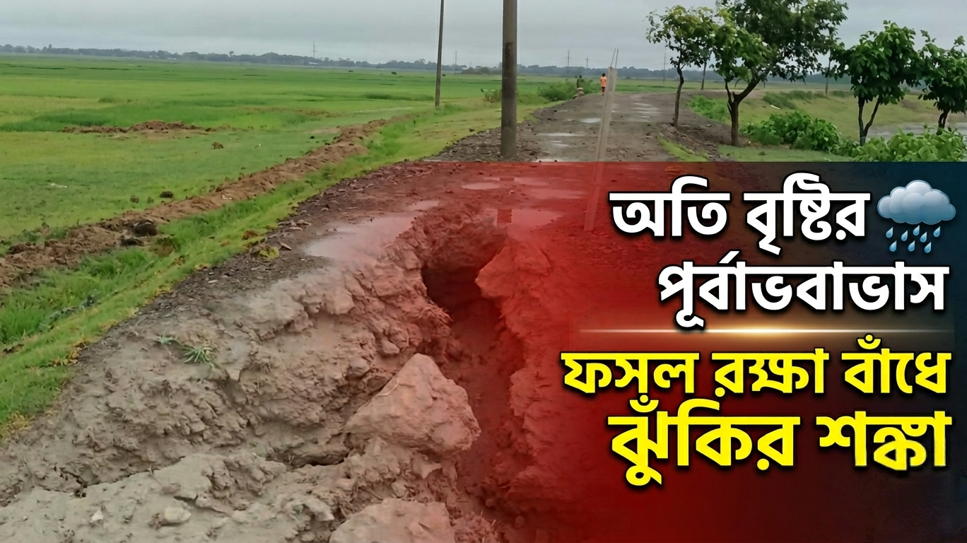 অতি বৃষ্টির পূর্বাভাস, ফসল রক্ষা বাঁধে ঝুঁকির শঙ্কা