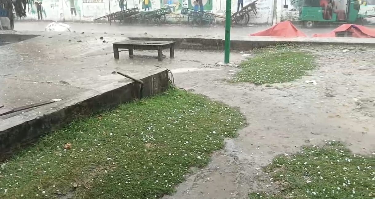 সুনামগঞ্জের ৪ উপজেলায় শিলাবৃষ্টি,  দুশ্চিন্তায় কৃষকরা