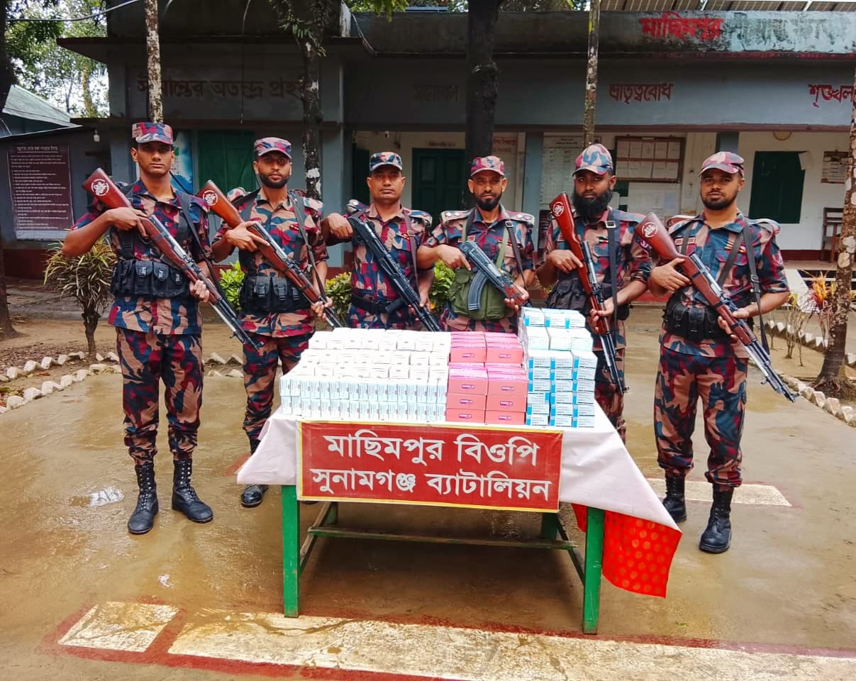 বিশ্বম্ভরপুর সীমান্ত থেকে বিপুল পরিমান ভারতীয় ওষুধ জব্দ